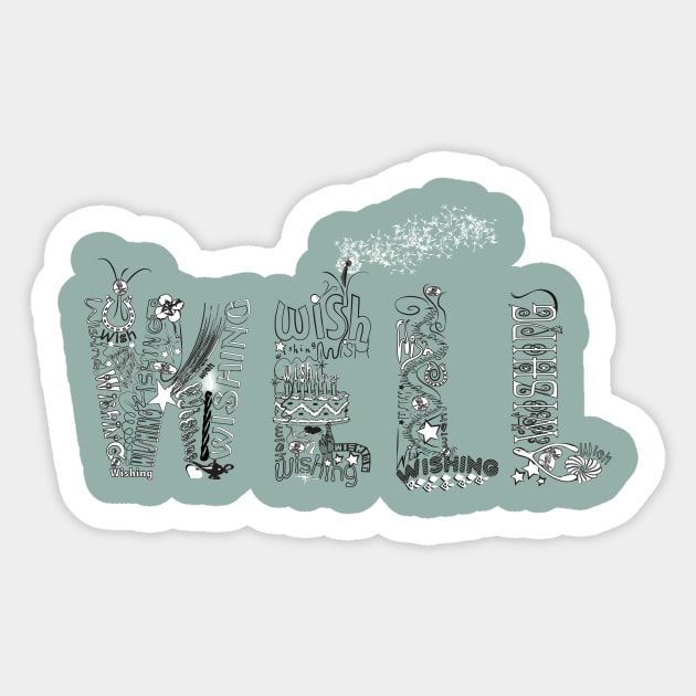 Wishing Well Sticker by Laura Brightwood